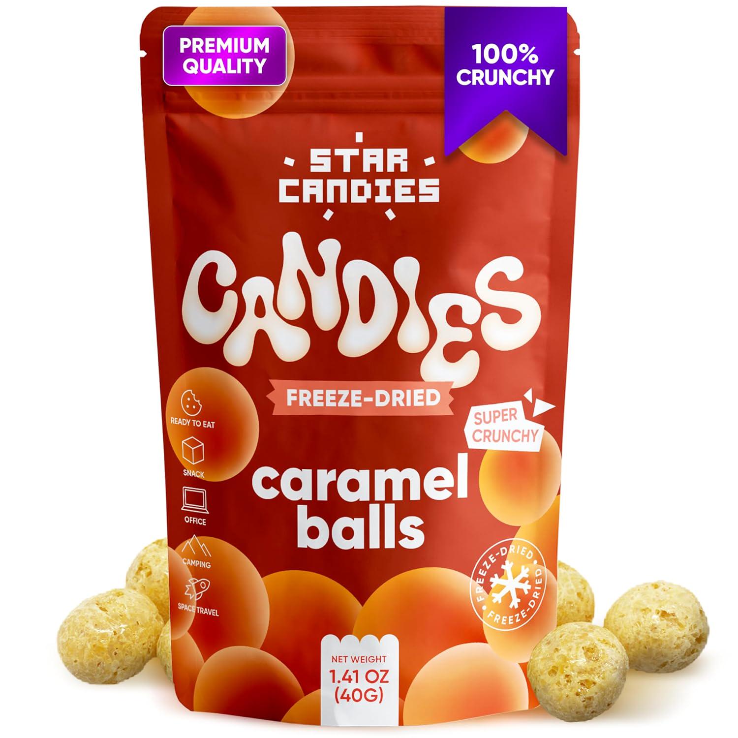 Freeze Dried Caramel Balls | Crunchy Caramel Candy with Buttery Flavor