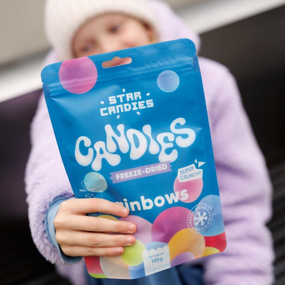 Freeze Dried Rainbow Candy | Crunchy Fruity Candy Bites