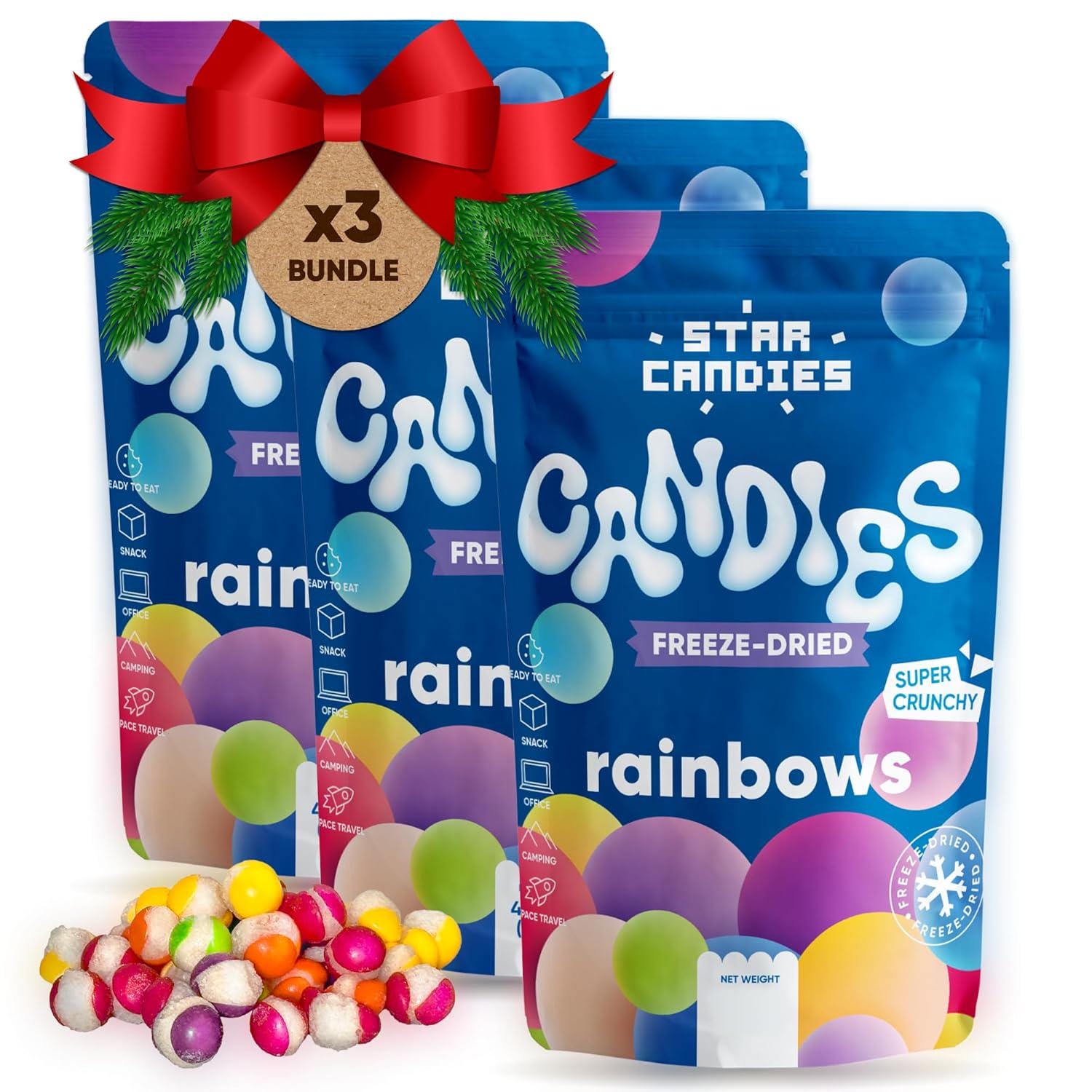 Freeze Dried Rainbow Candy | Crunchy Fruity Candy Bites