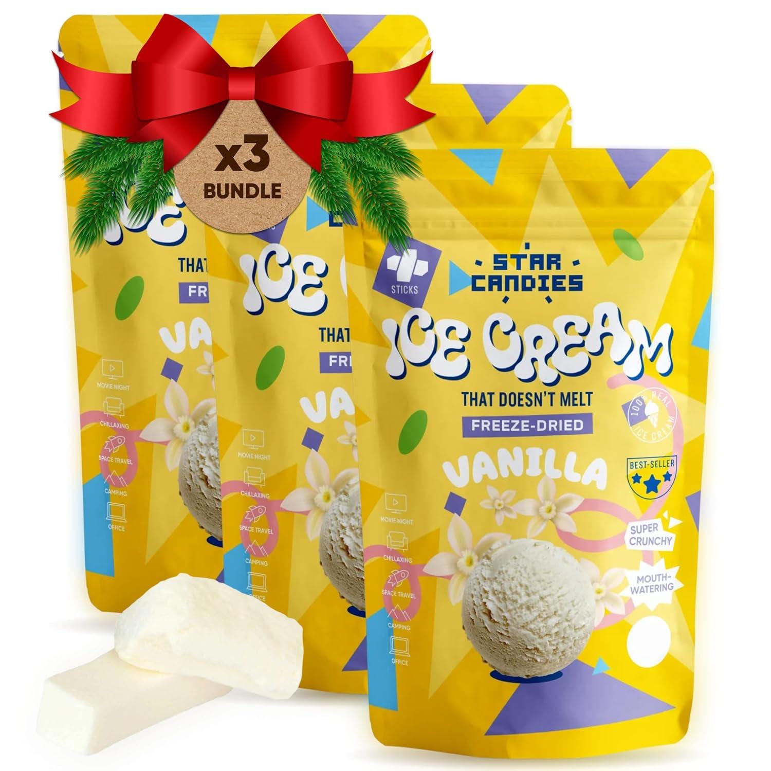 Freeze Dried Ice Cream | Crispy Vanilla Bites