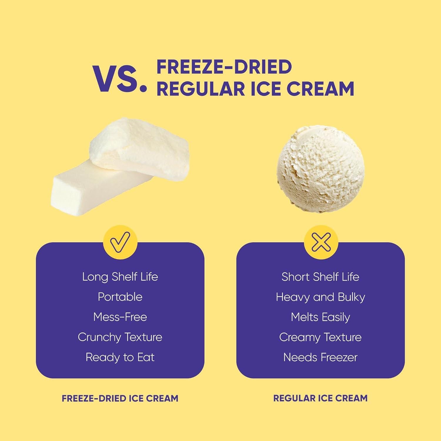Freeze Dried Ice Cream | Crispy Vanilla Bites