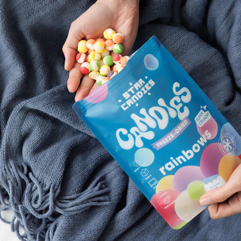 Freeze Dried Rainbow Candy | Crunchy Fruity Candy Bites