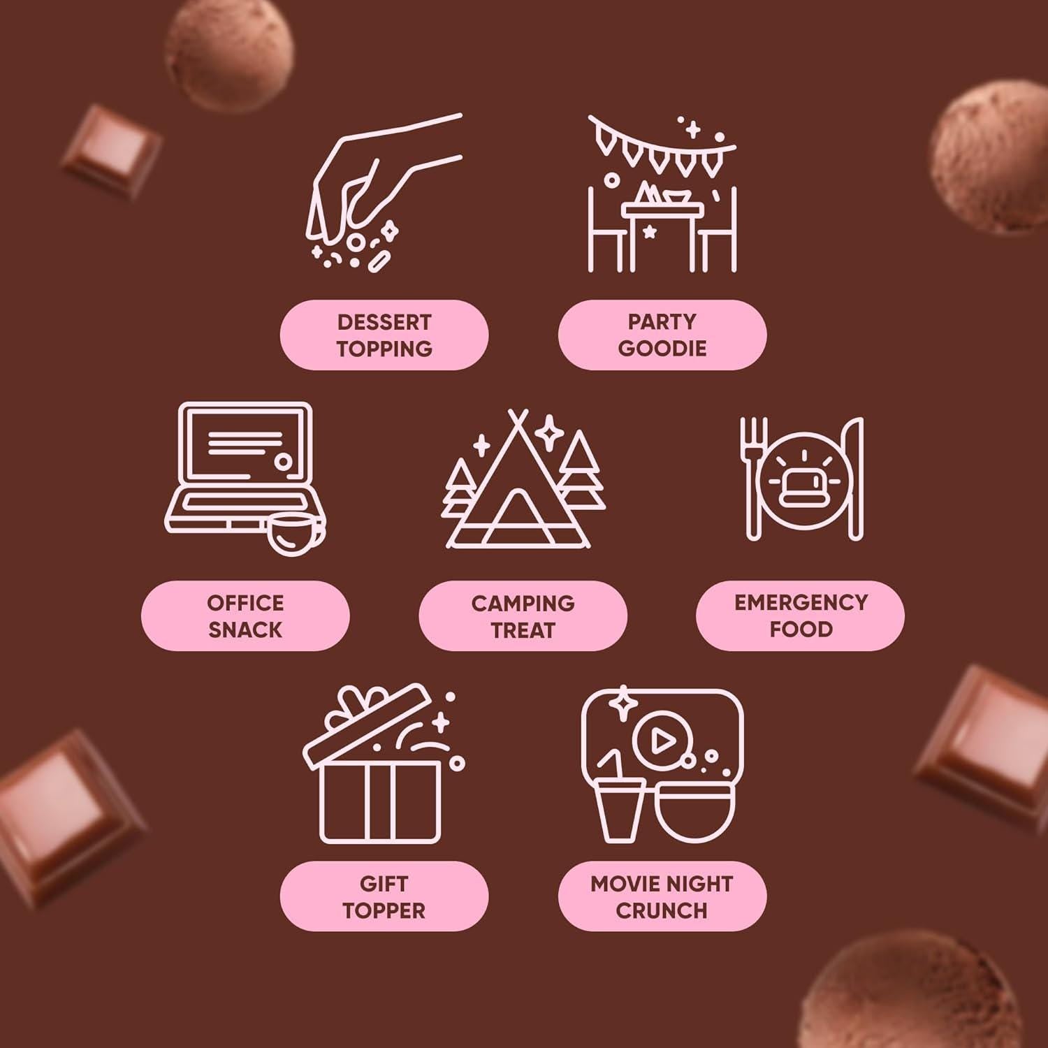 Freeze Dried Chocolate Ice Cream | Crispy Dessert Bites (2.5 oz)