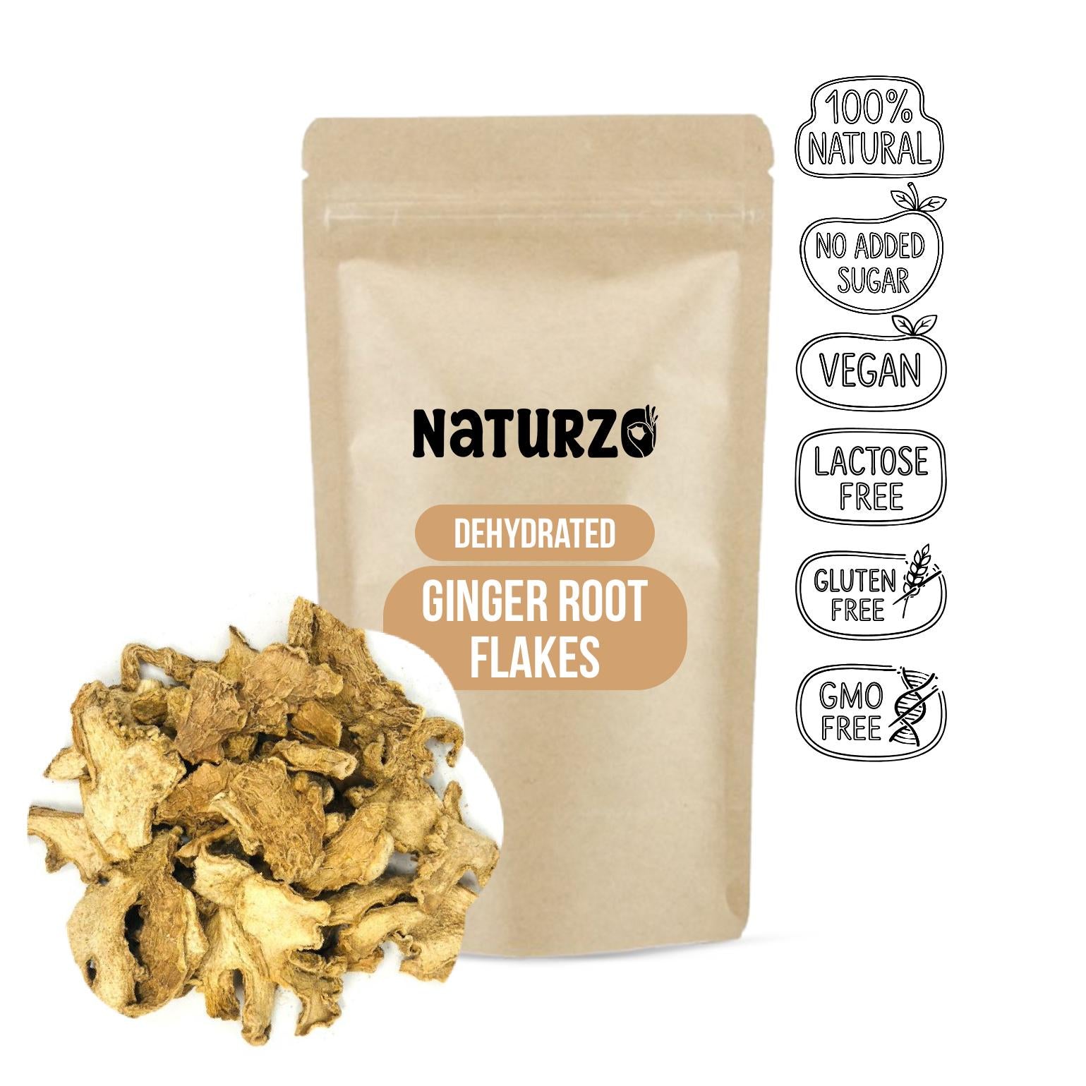 Dried Ginger Root Flakes
