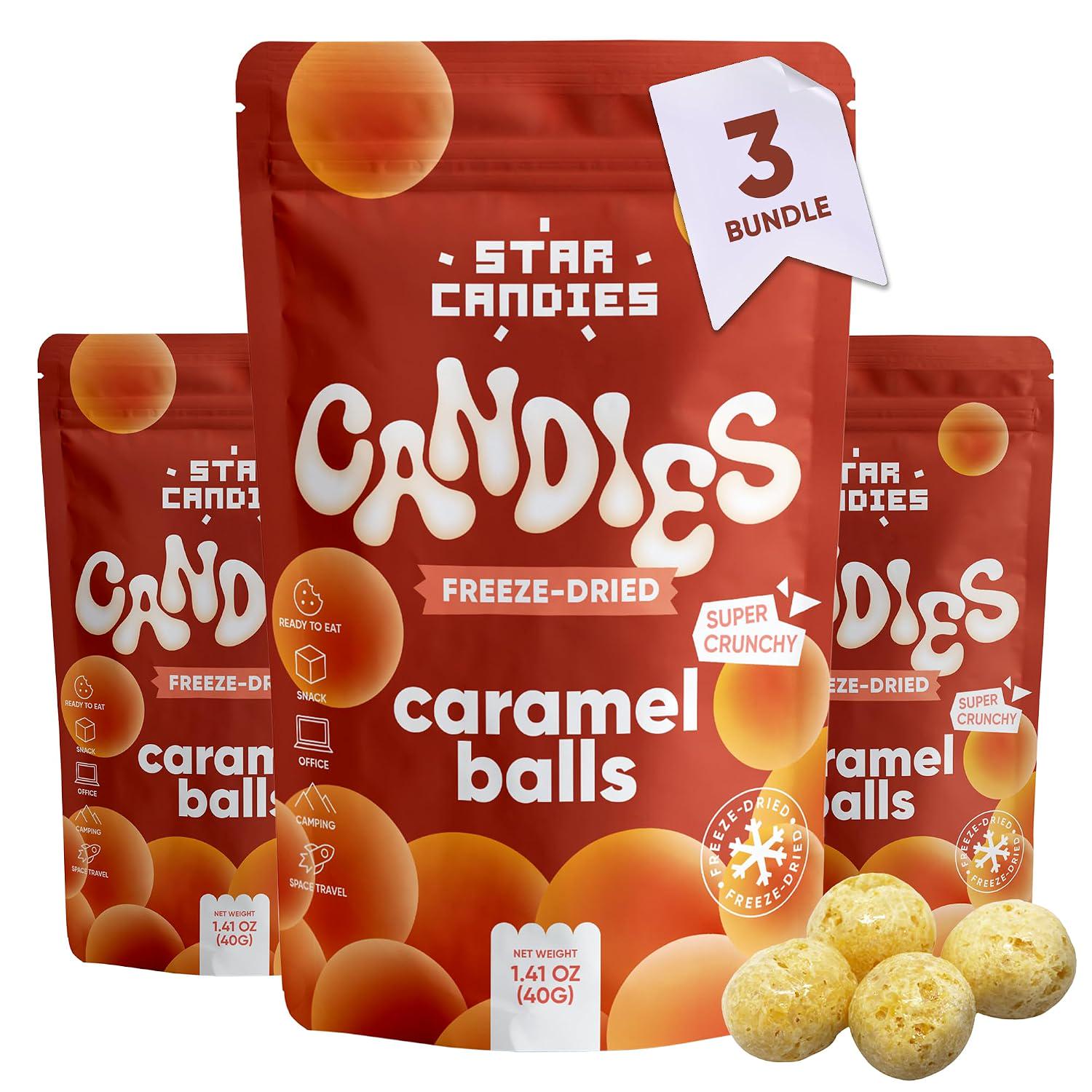 Freeze Dried Caramel Balls | Crunchy Caramel Candy with Buttery Flavor