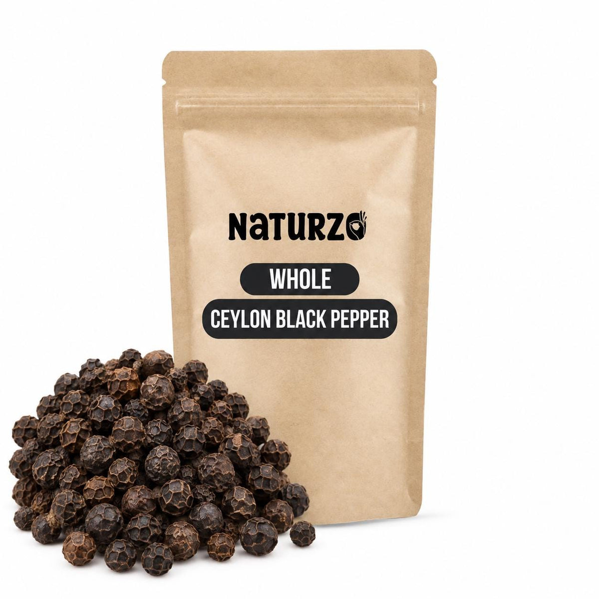 Whole Ceylon Black Peppercorns 1 kg