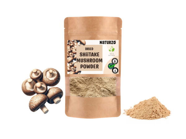 Fine powder of dried shiitake mushrooms